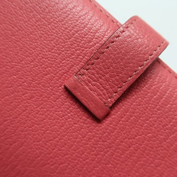 HERMES Bearn Pink Leather Wallet 936-041625 - Picture 9 of 12